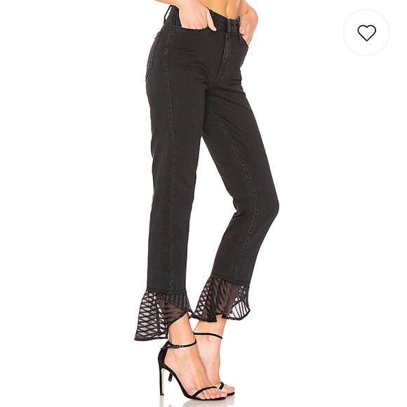 PAIGE HOXTON STRAIGHT HANDKERCHIEF HEM JEAN - Picture 2 of 6